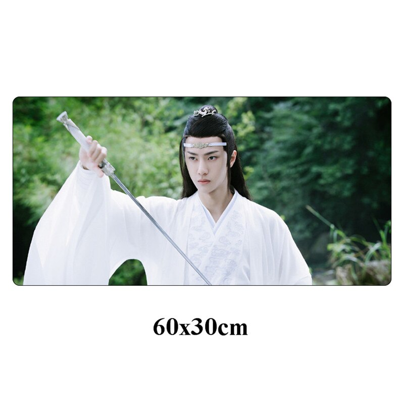 DIY Custom The Untamed Mouse pad Xiao Zhan Wang yibo Large Gaming Mousepad Locking Edge 60x30cm Cool Durable Computer Desk Mat: Green