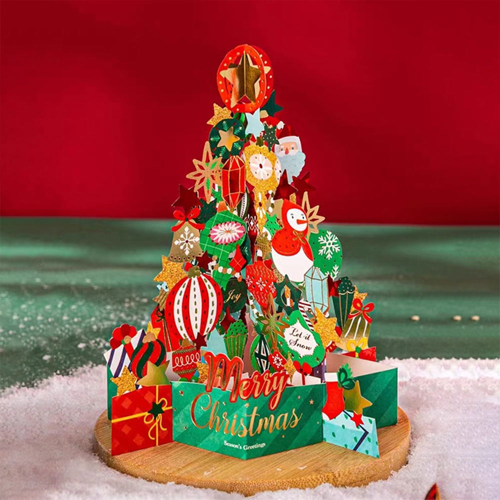 Papirjulekort 3d med konvolutt, håndverk, Gud jul-velsignelseskort, forgylt pop-opp-papirutskjæringspostkort: Marineblå