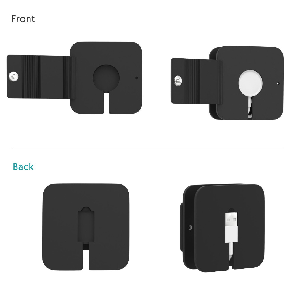 Charger Wallet Voor Apple Horloge 4 3/2/1 iwatch band strap zachte Siliconen Opslag Stent ondersteuning Oplader pakket horloge Accessoires