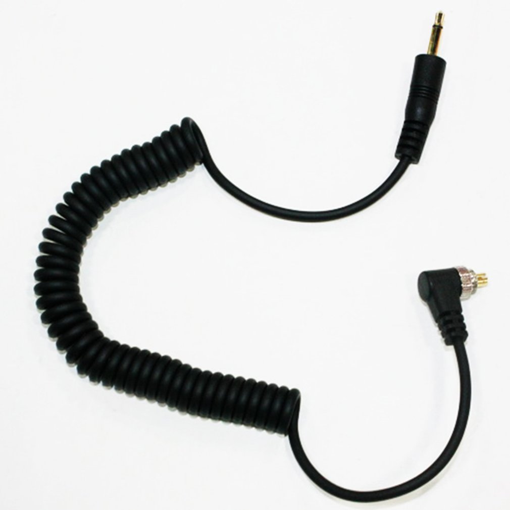 1m Camera Flashes Accessories 3.5mm/2.5mm/6.35mm to Male PC Flash Sync Cable Screw Lock for Trigger Studio Light