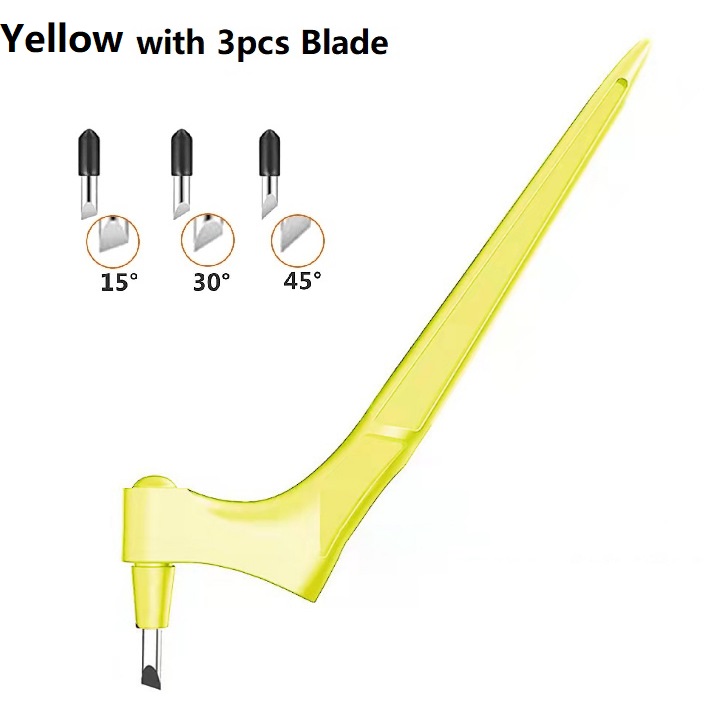 DIY Craft Snijgereedschappen Houtsnijwerk Cut Pen Art Craft Tool met 360-staal roterend mes Veiligheidssnijder Papier: Chocolade