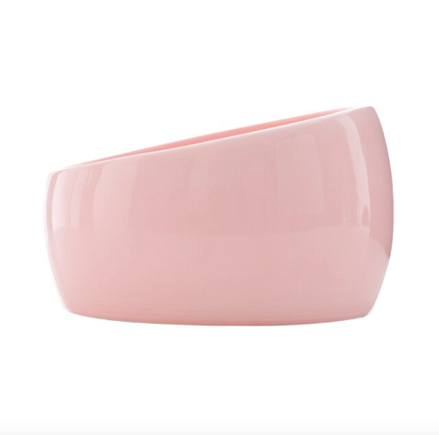 Mooie kom voor kat hond bescherming keramiek nekwervel verhoogde standaard huisdier puppy kitten kommen eten drinken water voederbak: 002