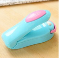Máquina selladora de utensilios de cocina Mini sellador al calor portátil, bolsa de plástico, paquete de almacenamiento, práctico sellador fácil de sellar para aperitivos: blue