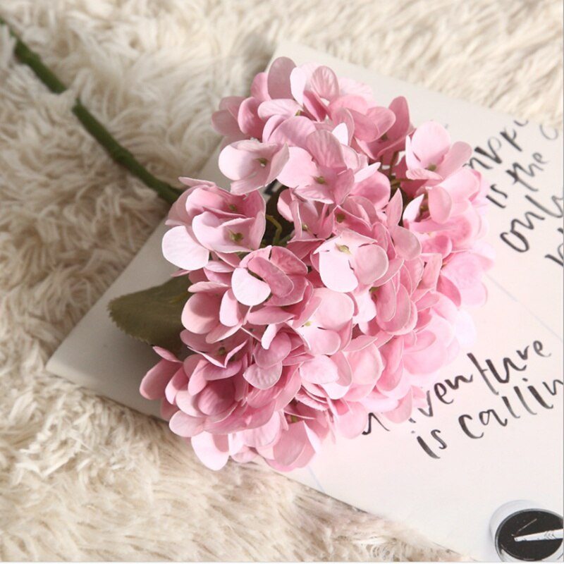 5 kunstige hortensia buketter bryllupsdekorasjon blomster hjem diy innendørs møbler blomsteroppsats fotorekvisita jul: 4