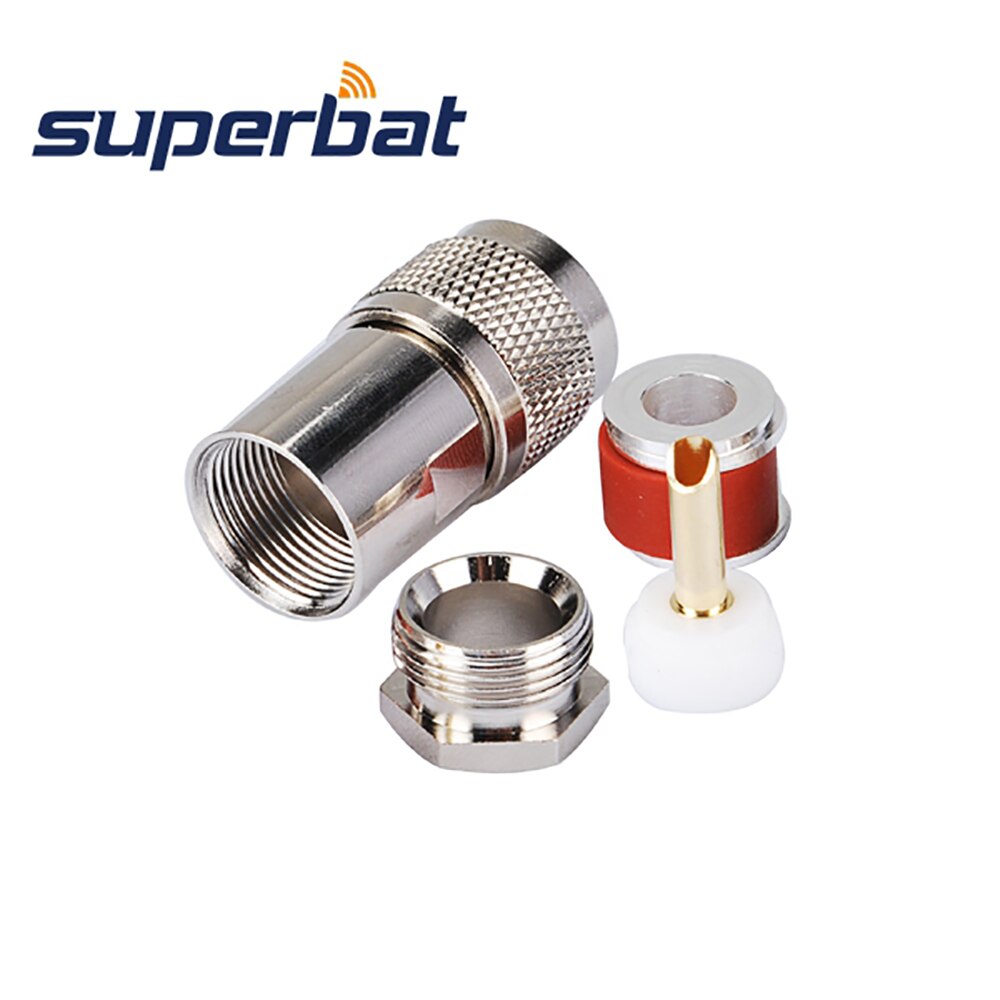 Superbat 10 Uds UHF PL259 macho abrazadera conector Coaxial RF para Cable RG8 RG213 RG214 LMR400 Baofeng CB Conversión de antenas de Radio