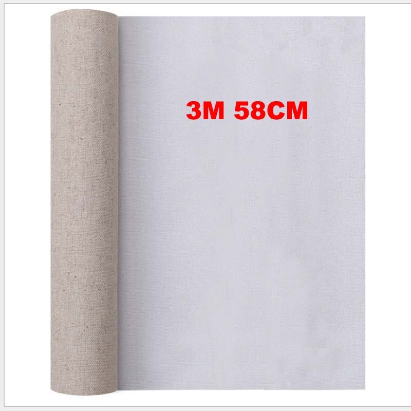 blank canvas for painting Layer Acrylic oil painting canvas Linen Blend Primed art supplies for artist 3M One Roll: 3M 58CM