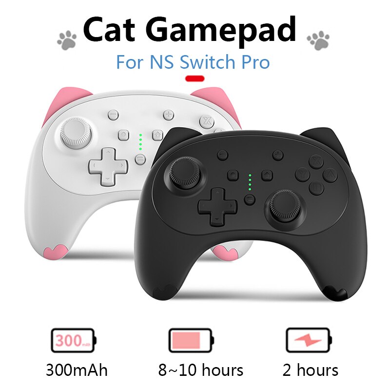 Switch Pro Controller For Nintendo Switch / Switch Lite, Cute Cartoon Cat Cartoon Kitten Wireless Controller Gamepad