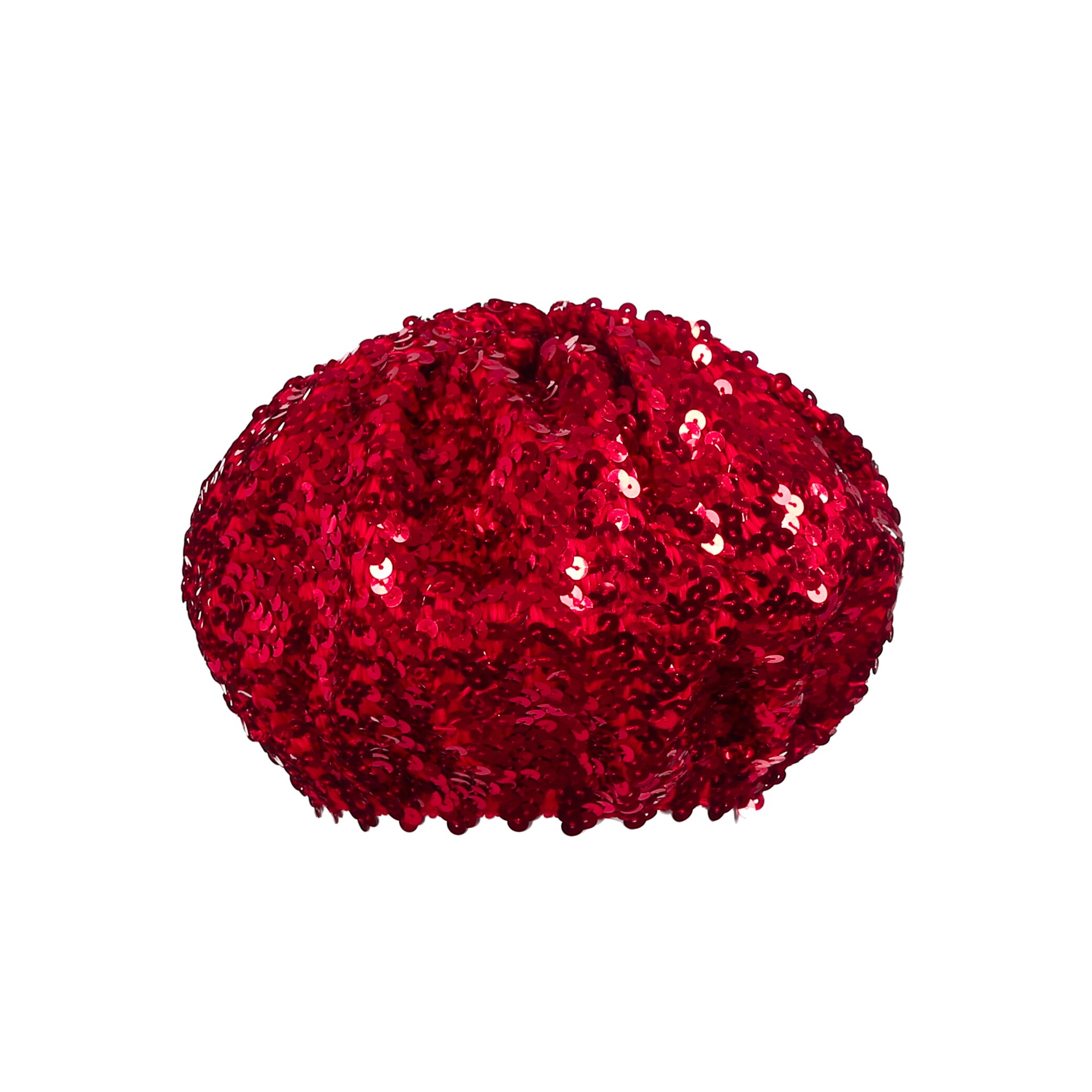 Kvinder bling stretch metallisk skinnende paillet fransk baret hat beanie clubwear cap: Rød