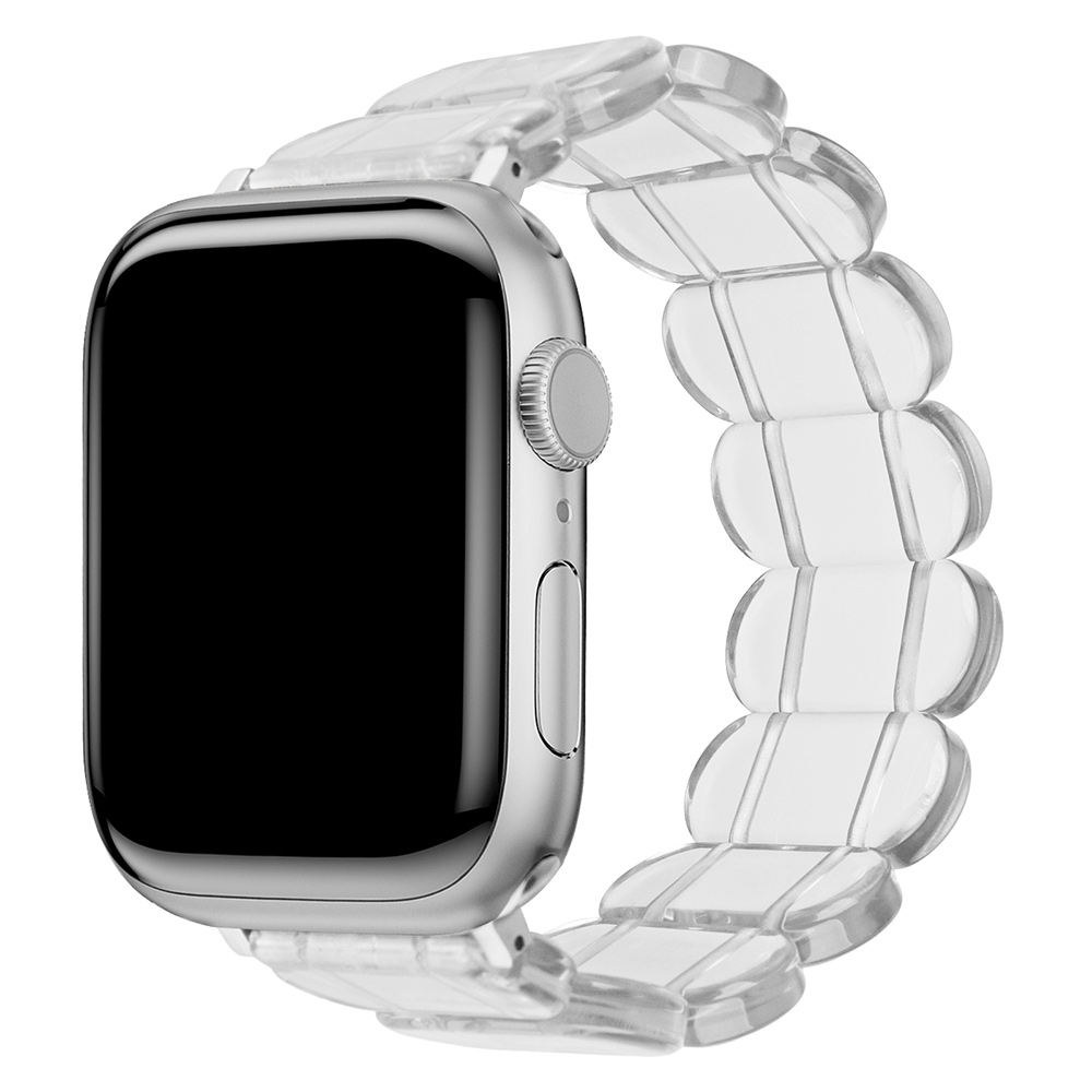 Resin strap for Apple watch band 38mm 40mm 41mm 42mm 44mm 45mm 49mm Resin elastic force Strap correa iwatch series 9 8 7 SE 6 5: Red Black / 14mm