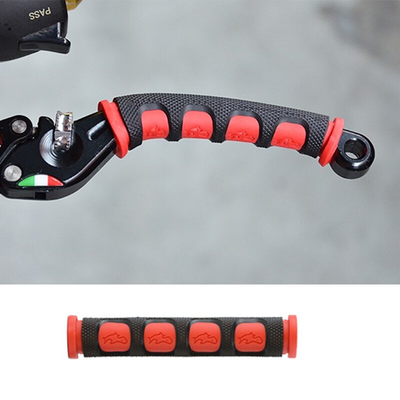 Mango de freno antideslizante rojo suave, funda de goma para protección de bicicleta de motocicleta, accesorios de motocicleta, engranaje protector
