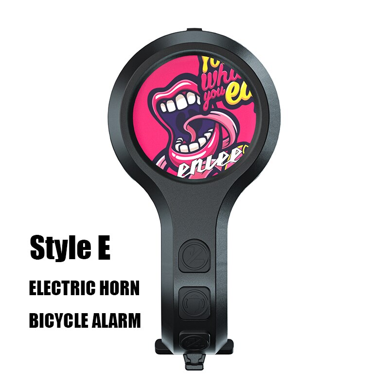 Enlee Bike Electric Horn Super Loud MTB Bell Road Cycling Bell Alarm Bicycle Anti-theft Device: Style E