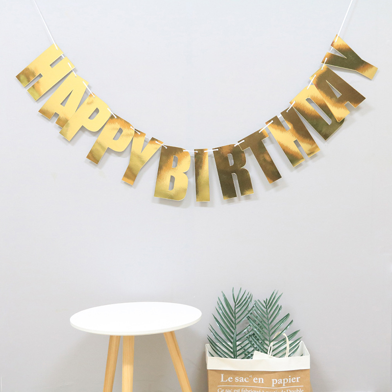 Decoración de cumpleaños para niña, pancarta de papel para de nacimiento, de cumpleaños: 3