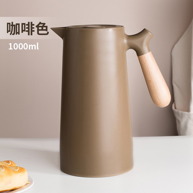 Nuovo Thermos per uso domestico in stile minimalista nordico Thermos per rivestimento in vetro forniture per cucina giapponese doppio Thermos da 1L caffettiera: coffee
