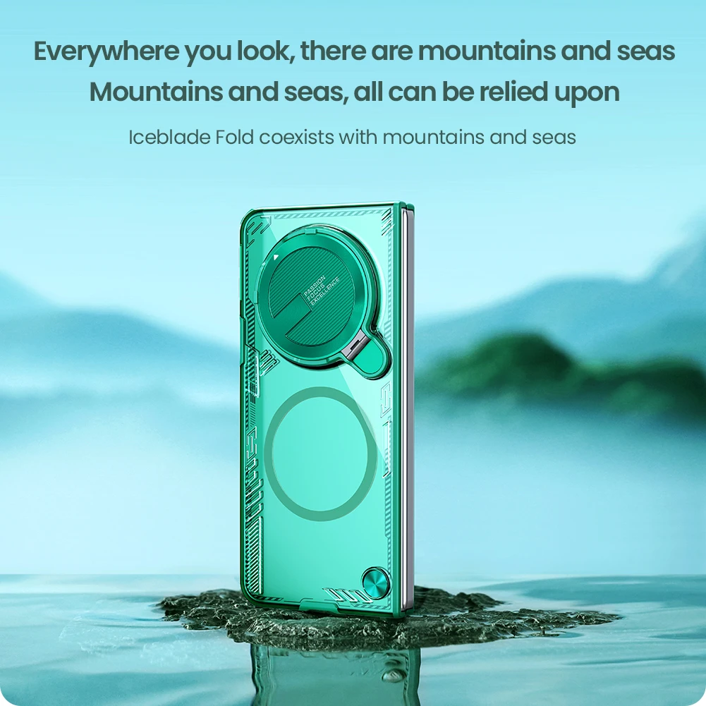 For OPPO Find N5 5G Case Nillkin Iceblade Prop Fold Lens for Magsafe Magnetic Privacy Lens Camera Stand Protection