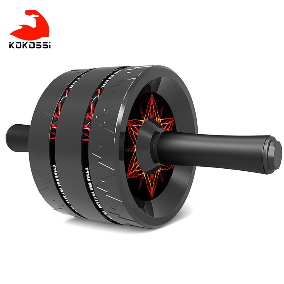 KoKossi Abdominal Wheel Training Abdominal Arm Muscles Home Gym Exercise Body Building Fitness Equipment AB Roller With Mat: Beige