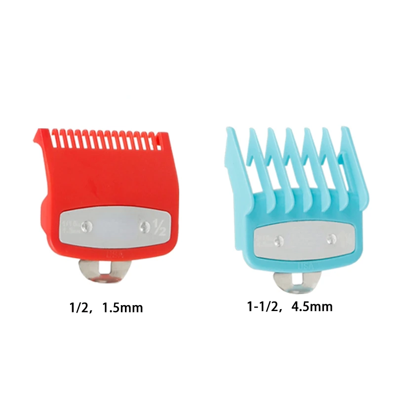 2 unids/lote peine guía para cortadora de pelo peines de límite de corte protectores estándar piezas de fijación accesorios para cortapelos eléctricos 1,5mm + 4,5mm