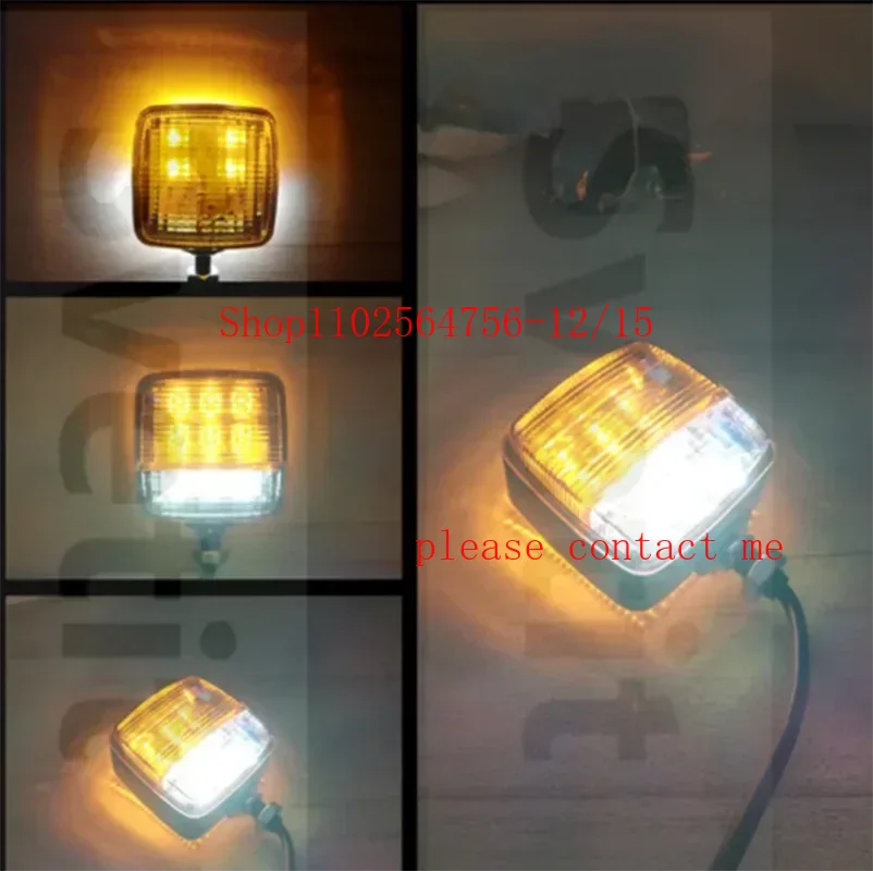 2 Stuks Led Heftruck Licht 12V-80V Tractor Richtingaanwijzer Motorfiets Richtingaanwijzer Amber Wit vrachtwagen Trailer Positie Lamp
