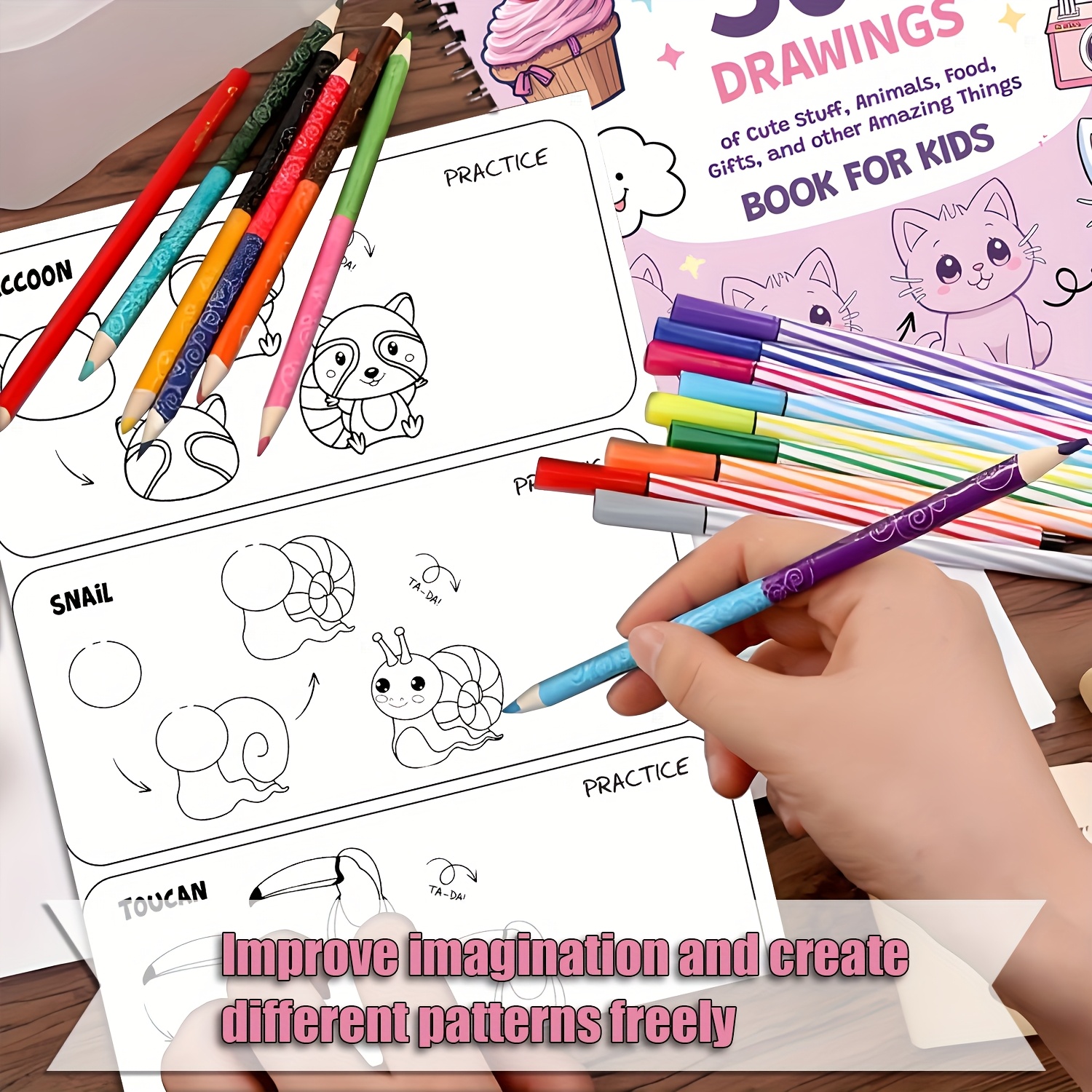 How to Draw Anything for Painting Enthusiast, 300 Cute Step-by-Step Simple Drawings of Adorable Things, Animals, Food,