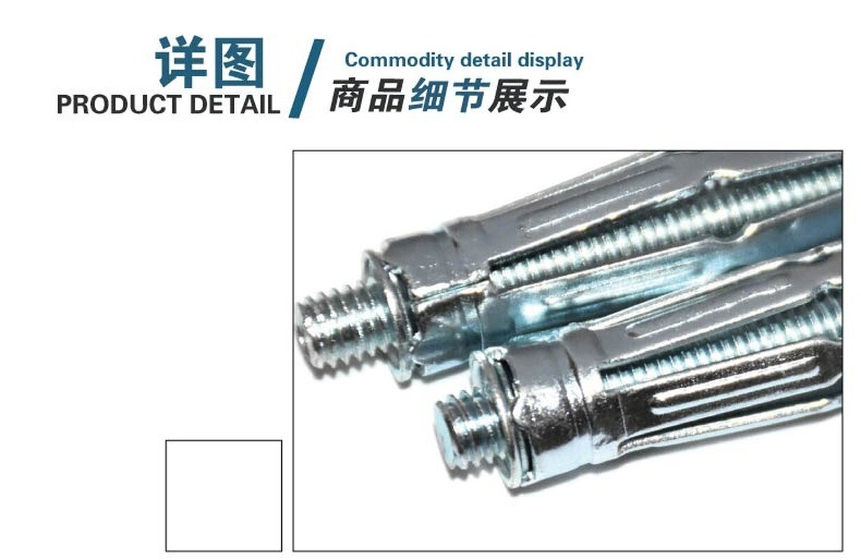 Expansion Screw Bolt Hollow Curtain Wall Casing Plane Expansion Fastener, Hollow Gecko Gypsum Ceiling, M4, M5, M6, M8