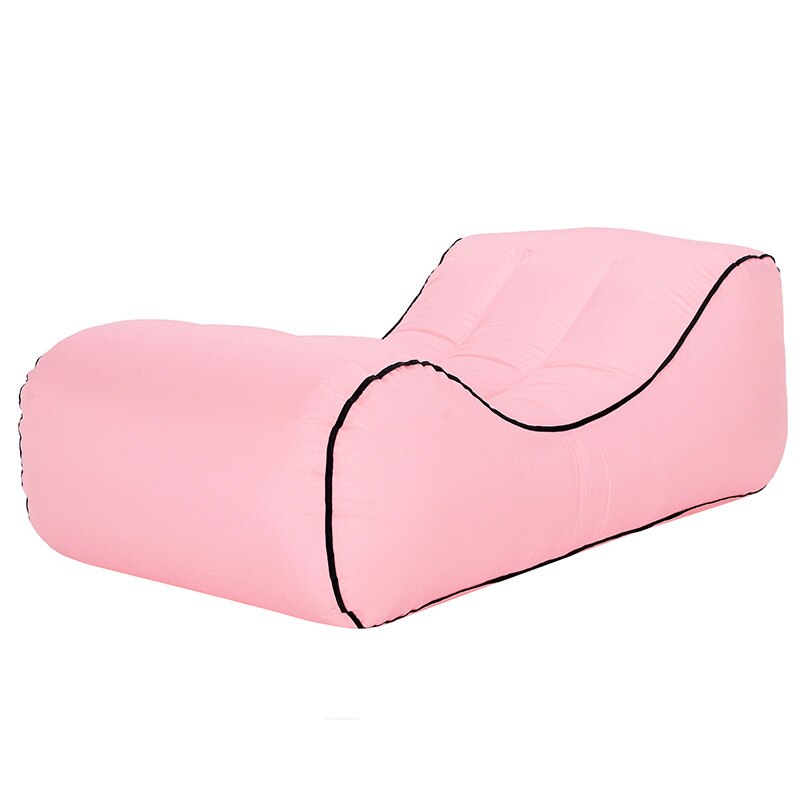 LAZYBABY colchón inflable impermeable cama de playa sofá de aire al aire libre perezoso portátil cama de Camping inflable playa sofá inflable: Pink Size M