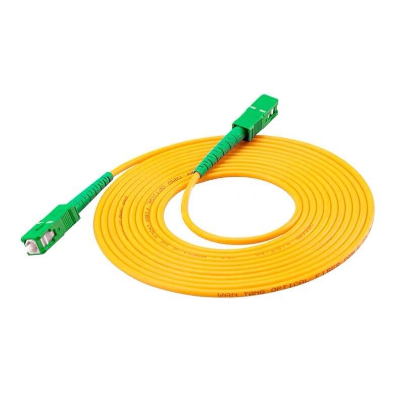 Cable de parche óptico LSZH para fibra óptica, jumper, SC APC a SC APC Simplex, 2,0mm, 3,0mm, modo único, 10 Uds.