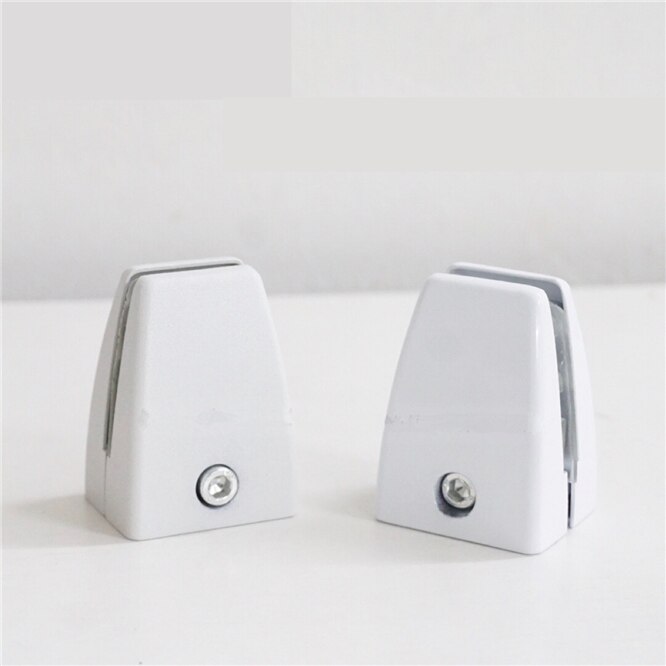 10PCS White Glass Shelf Holder Home Glass Clamps Shelf Support Bracket Chrome Shelf Holder Bracket Glass Screen Folder Clip