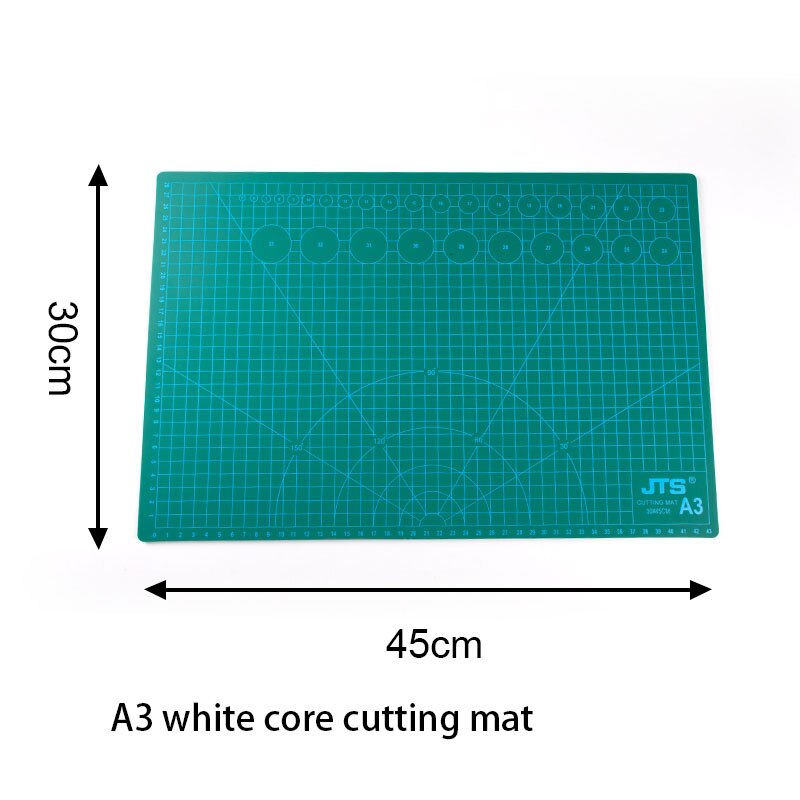 JTSIP Dienstprogramm Messer Klinge Schneiden matt Patchwork schneiden Pad A2 A3 A4 Doppel Seite selbst-Heilung Schneiden matt DIY zubehör Schneiden Plat: A3 Weiß Ader