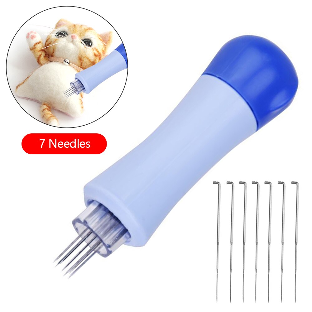 DIY Felting Needle Kit Felting Needles With 7 Needles Felting Starter Kit Felt Package Wool Felting Materials Handcraft Supplies