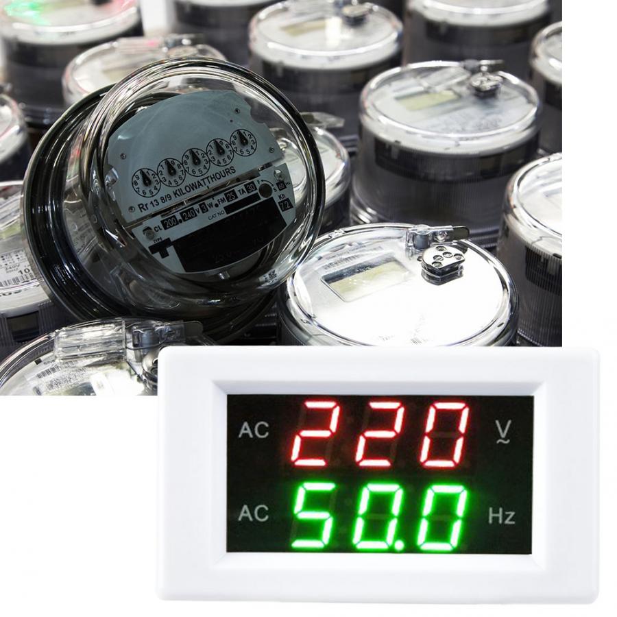 Digitale Frequentie Meter Generator Dual Display LED Digitale AC Voltmeter Frequentie Meter Testing Tool Meetinstrument