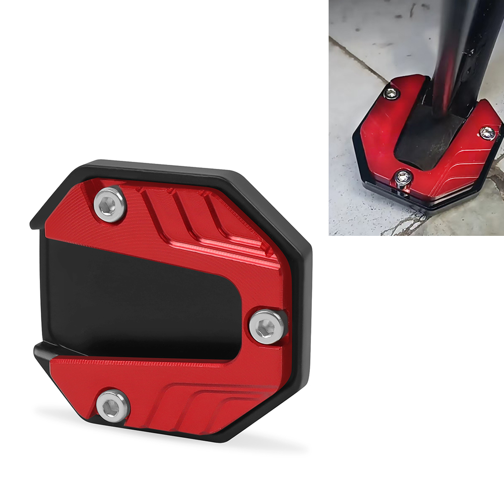 Accessori moto Scooter universali piastra di prolunga per cavalletto CNC supporto laterale per piede supporto Base antiscivolo cuscinetto ingranditore