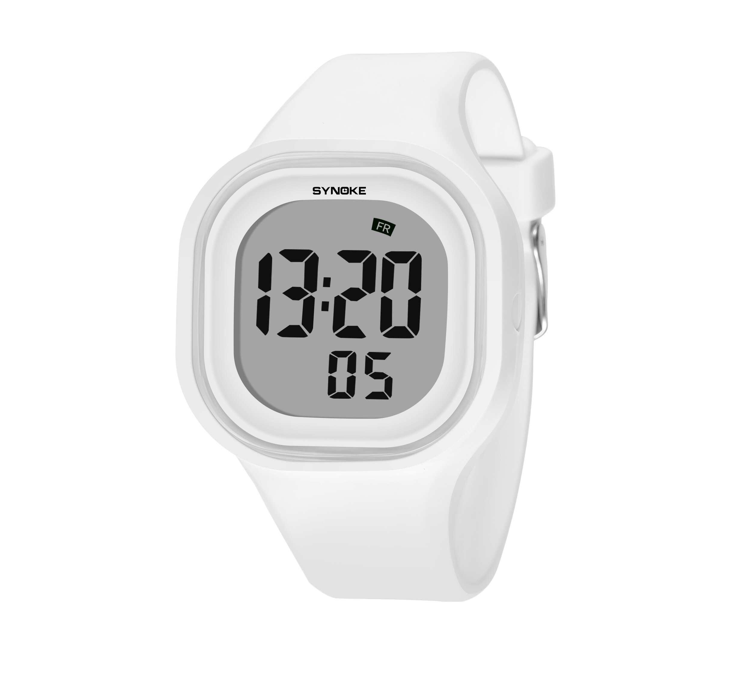 Synoke Vrouwen Digitale Horloges Mode Waterdichte Lichtgevende Chronograaf Studenten Elektronische Horloges Meisjes Relogio Feminino: White