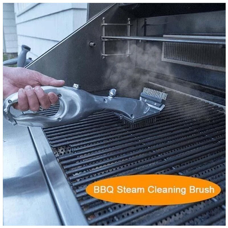 Roestvrijstalen barbecue reinigingsborstel, buitengrillreiniger met stoomkracht, bbq-accessoires, grillen, bbq-gereedschap, kookgereedschap