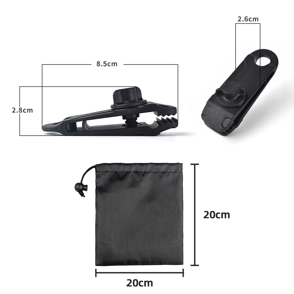 Tent Tarp Clips Luifel Dekzeil Klem Set Met Zware Lock Jaw Grip Auto/Zwembad Cover Fasteners Winddicht Outdoor Accessoires