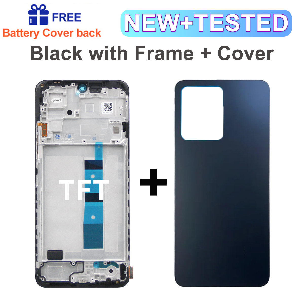 Super AMOLED pour Xiaomi Redmi Note 12 4G 23021RAAEG 23021RAA2Y écran tactile Lcd avec cadre pour écran Redmi Note 12 4G: NAVY
