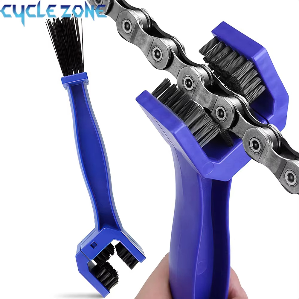 Spazzola per catena per moto e bicicletta Pulizia per bici Spazzola per pulizia catena Accessori Attrezzatura Pulizia auto Pelliccia a testa quadrata