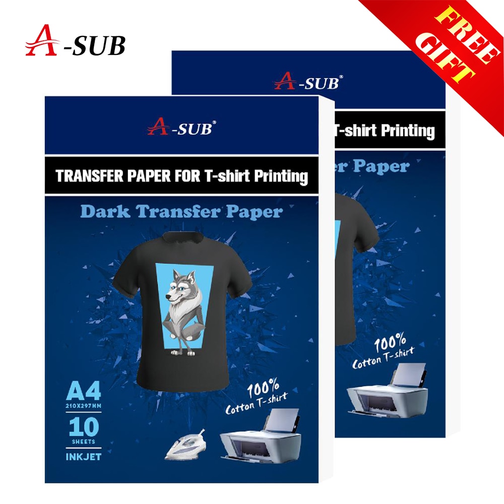 A3/A4 T-shirt Transfer Papier Voor Donkere Color100 % Katoen Stoffen Doek Inkjet Printing