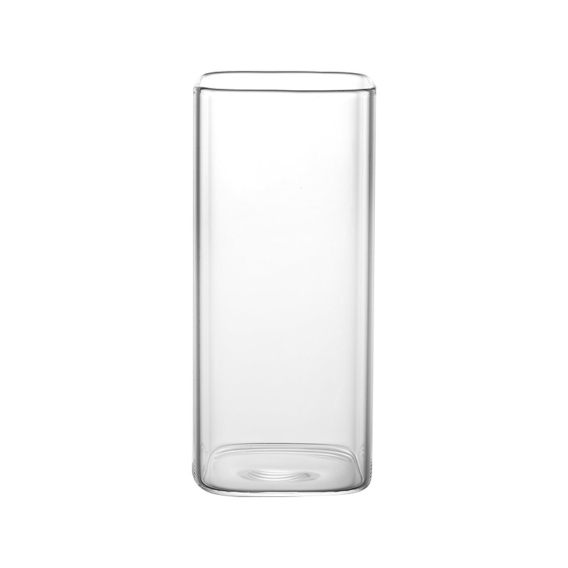 Verre fin carré nordique 250-500ml, style nordique, verres transparents, boisson froide, jus de Cola, café, lait, tasse, fournitures de cuisine de Restaurant