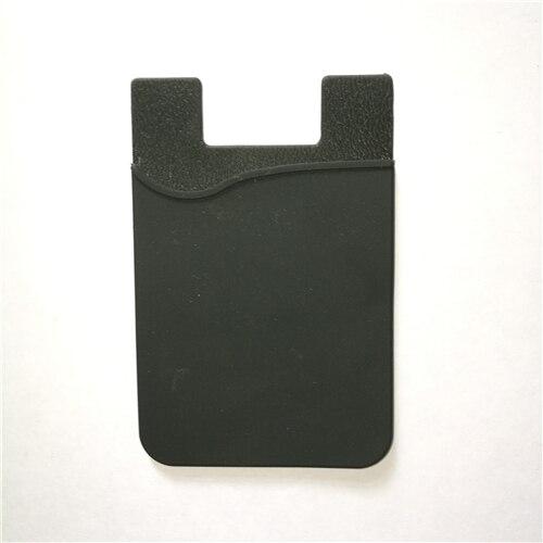 3M Sticker Back Cover Kaarthouder Pouch Voor Telefoon Mobiele Telefoon Snoep Kleur Mouw Voor Mobiele Telefoon Pouch credit Kaarthouder: Black