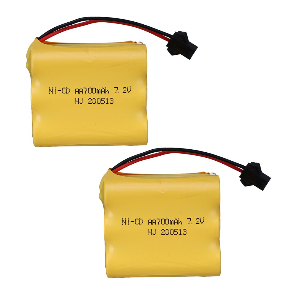 Batería de 7,2 v, 700 mah, AA, NICD, para control remoto, juguetes eléctricos, NI-CD, AA, 7,2 V, 700 MAH, paquete de baterías: 2pcs