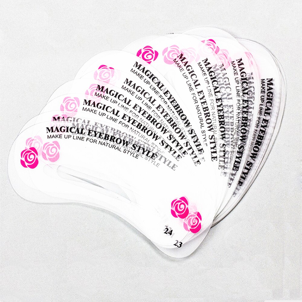 Plantilla reutilizable para cejas, regla para cejas, plantillas para flechas, herramientas de maquillaje, dibujo, Estilismo, forma de tarjeta de plantilla