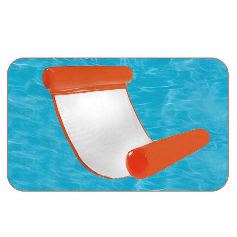 Hamaca inflable plegable de doble uso con respaldo de drenaje de hilera flotante para cama flotante