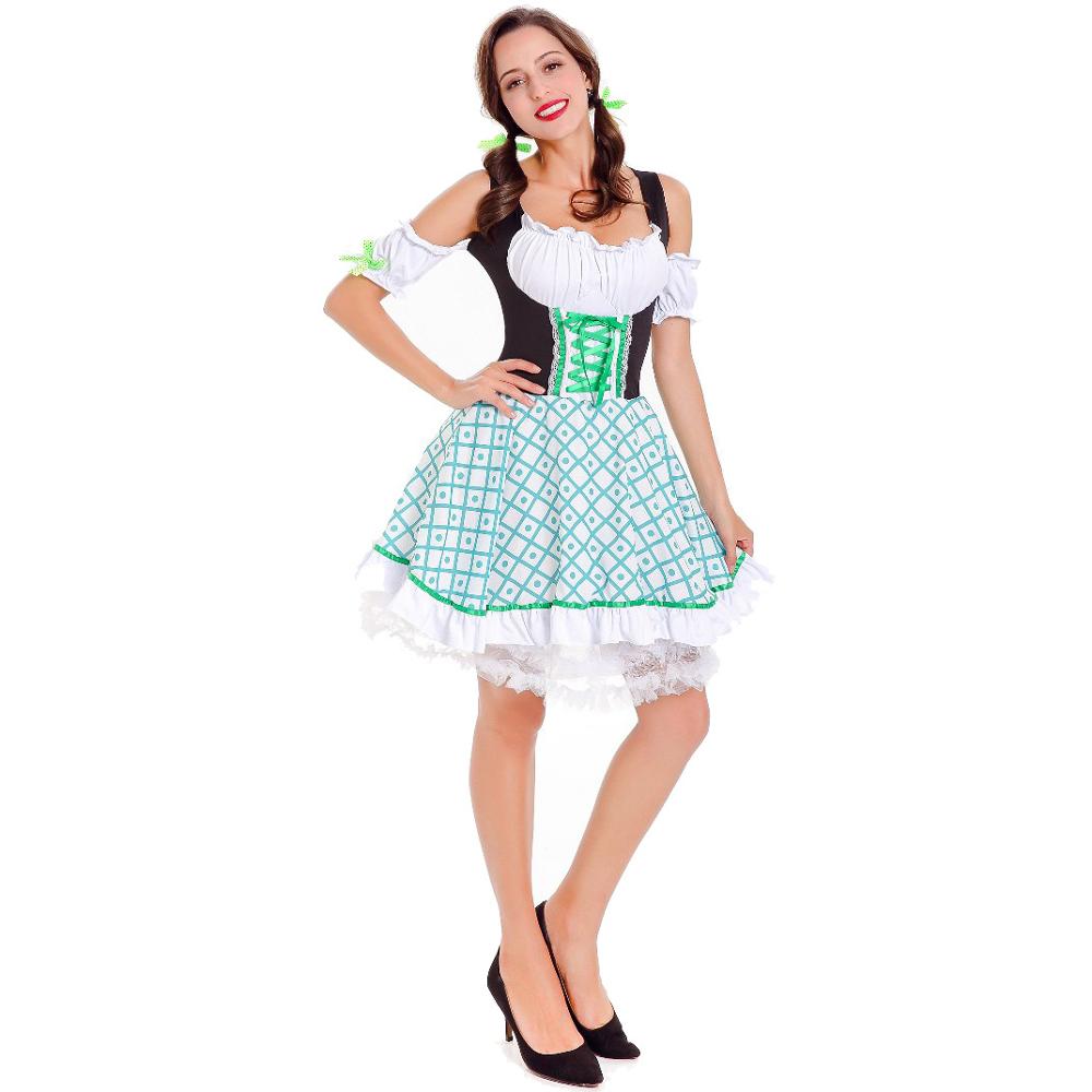 Duitsland Traditie Kostuum Dirndl Duitse Oktoberfest Beer Girl Kostuum Beierse Bier Wench Kostuum Maid outfit