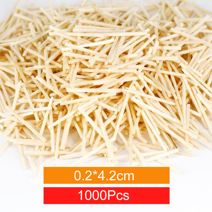 1000 pz colore fiammifero bastoncini di legno scuola materna bambini materiale a mano legno creativo artigianato fai da te Decoupage ornamenti in legno WYW: Wood color