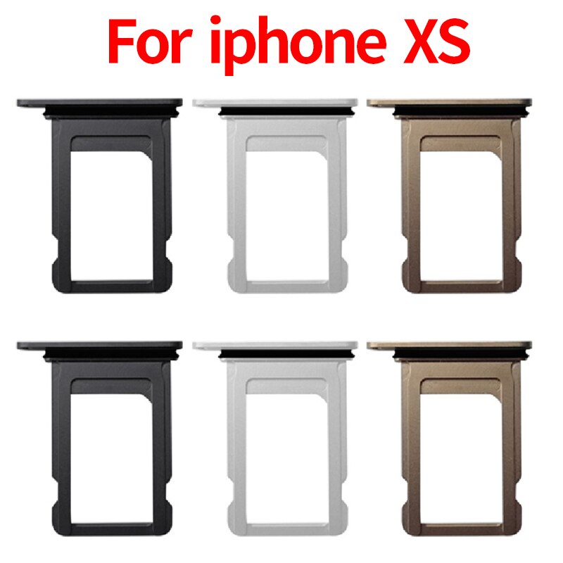 10pcs/lot Original Single / Dual SIM Card For iPhone XS Reader Connector Slot Tray Holder With Waterproof Ring