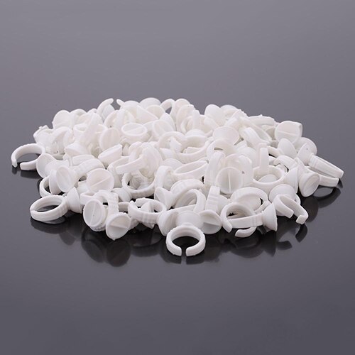 Paleta de pegamento para cejas, soportes adhesivos para extensiones de pestañas, anillos de almacenamiento, anillo de flor para pestañas, herramienta de injerto para plantación, 100 Uds.