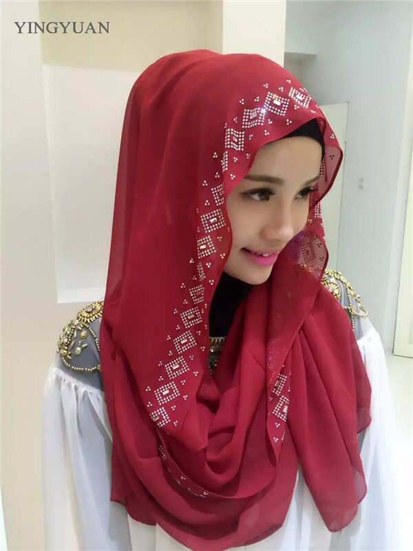 CJ118 180*70cm Middle East drilling Austria muslim hijabs scarf beautiful women of scarves (no underscarf)