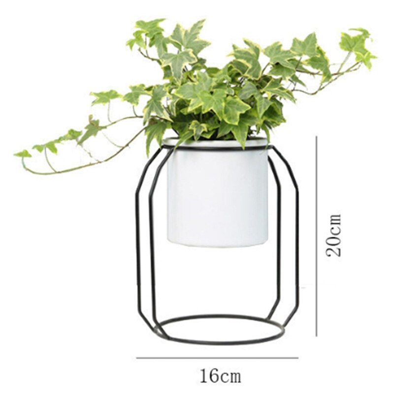 Metal urtepotte med stativ planter have hjemmekontor balkon indretning blomsterdisplay stativ holder urtepottehylde