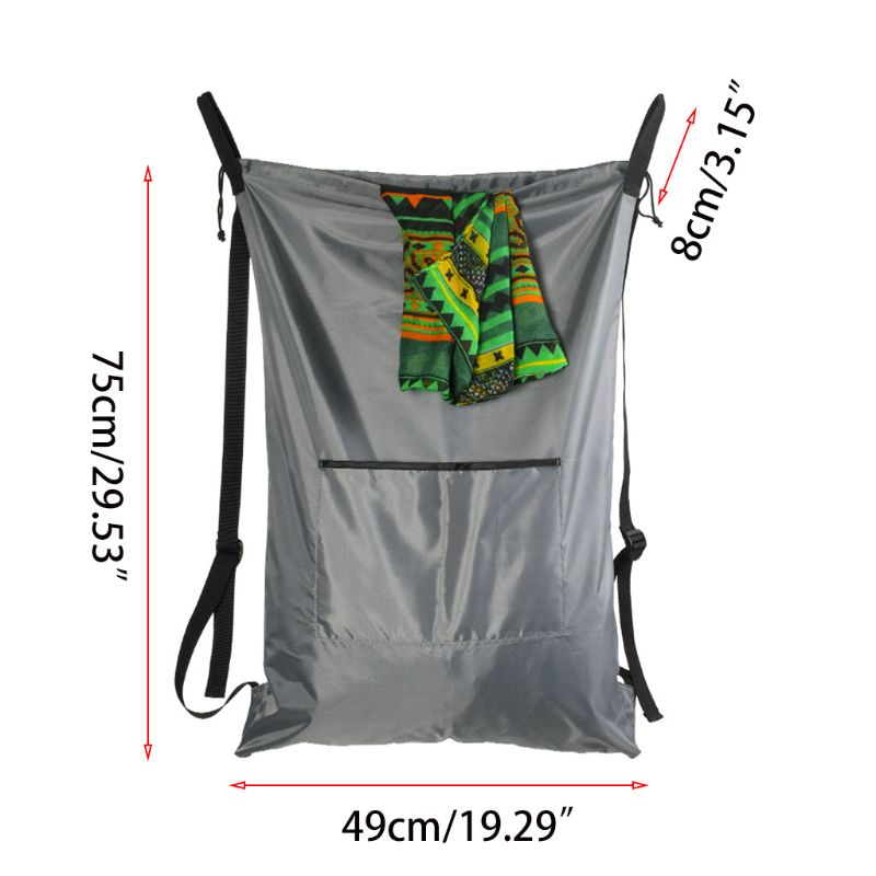 Door-Hanging Laundry Hamper Storage bag with Stainless Steel Hooks And Shoulder Straps