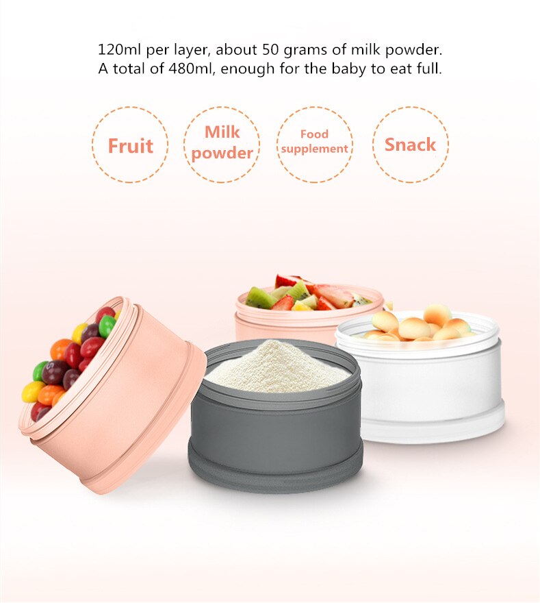 Baby Food Box Mix Container Food Container Milk Powder Container Reusable Formula Dispenser Snack Box Storage