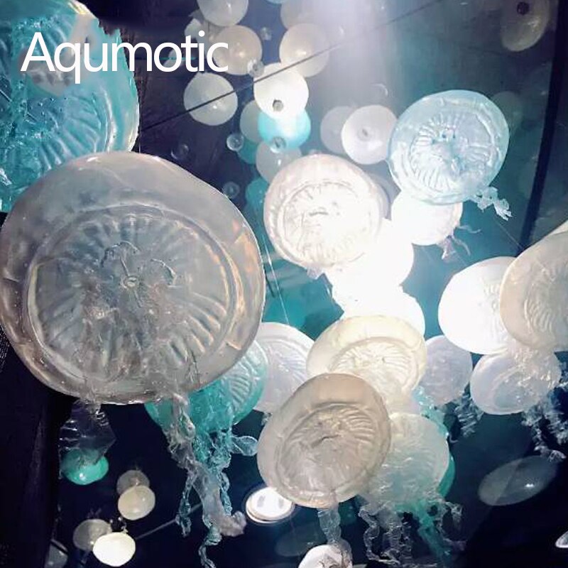 Aqumotic Siliconen Grote Kwallen Voor Decoratieve Simulatie Kwallen Marine Thema Decor Ornament Zee Dier